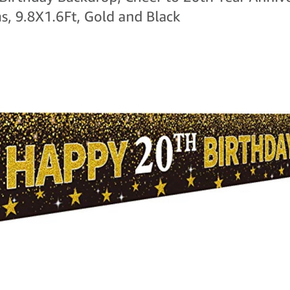 Happy 20th  bday banner